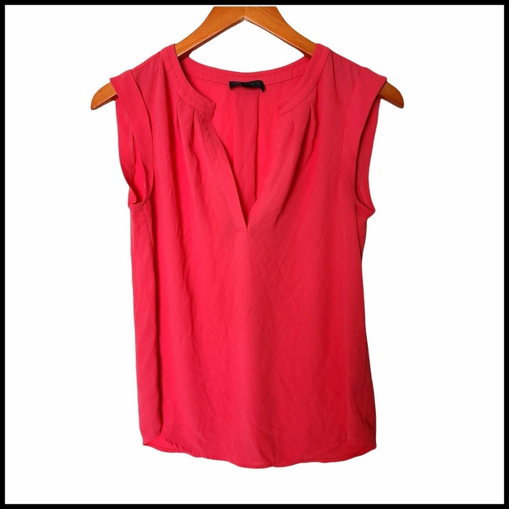 J. Crew Blouse Womens Cuffed-sleeve Top size 0 Coral Shirt